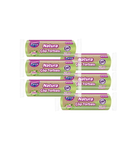 Natura 10'lu Çöp Torbası Büyük Boy 65 x 80 cm Altılı Paket