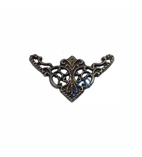 Dekoratif Köşe Süsü, Köşelik - Küçük, 19x34mm, Antik, 100 Adet