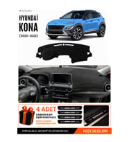 HYUNDAİ KONA (2020-2022) Uyumlu Torpido Örtüsü Torpido Kılıfı - Siyah