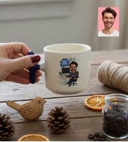 Kişiye Özel Karikatürlü Erkek Yazılım Mühendisi T Kupa Mühendisler Günü Hediyesi