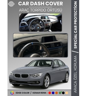 Bmw F30 (2013-2019) Torpido Örtüsü Ön Göğüs Koruma Torpido Koruma Araca Özel Kaymaz Kolay Montaj