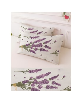 Desenli Pamuklu Kalpli Desen Yastık Kılıfı 2 Adet 50 x 70 cm