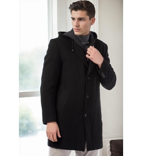 PLT8376 DEWBERRY ERKEK PALTO-SİYAH-2