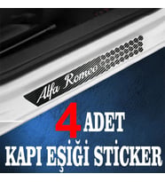 Alfa Romeo uyumlu  özel Oto Kapı eşikleri Sticker Karbon 4 Adet