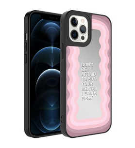 Apple iPhone 12 Pro Max Kılıf Aynalı Desenli Kamera Korumalı Parlak Zore Mirror Kılıf Ayna