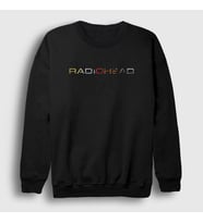 Presmono Unisex Siyah Radiohead Sweatshirt 104430tt