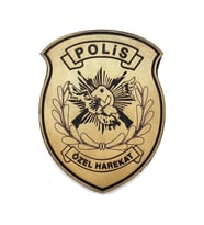 POLİS ÖZEL HAREKAT Deri PEÇ- Arma - Patch (Taba)