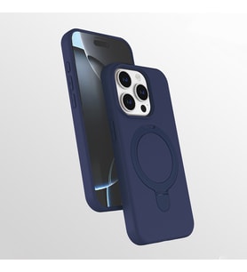 Lexroo iPhone 14 Pro Kılıf M-safe Şarj Özellikli Standlı Samara Kılıf - Lacivert