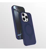 Lexroo iPhone 14 Pro Kılıf M-safe Şarj Özellikli Standlı Samara Kılıf - Lacivert