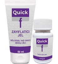 Quick F Seti: Quick F Gel 50 ml Jel Hafifliğin Anahtarı + Quick F 15 Kaps Bir Arada