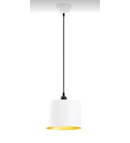 Rys Retro Metal Dekoratif Beyaz İçi Gold Kafe Mutfak Tekli Sarkıt Avize Çap:20 cm