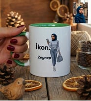 Kişiye Özel Karikatürlü İkon Kupa Bardak Doğum Günü Hediyesi