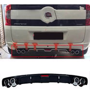 Fiat Fiorino Siyah Difüzör 4 Krom Egzoz Görünümlü Difizör Arka Ek Body Kit