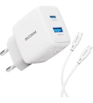 GaN USB-C + USB-A Şarj Aleti PPS PD iPhone, iPad, Samsung, Xiaomi Uyumlu Hızlı Şarj Cihazı + 2 Metre Type-C 60W Şarj Kablosu