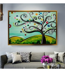 Altın Çerçeveli dekoratif tablo a1505 (Gold)