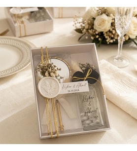 20 Adet Kutu içerisinde şişe &amp; ayna Söz Nişan Nikah Kına Hediyelik-