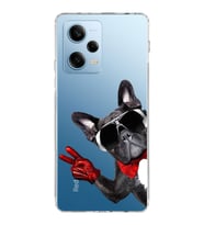 PrintiFy Xiaomi Redmi Note 12 Pro 5G ile Uyumlu 1mm Slim Fit Köpek 2 050e Baskılı Şeffaf  Kılıf