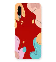 PrintiFy Samsung Galaxy A30s Uyumlu Lansman Kılıf Karışık Renkler Tasarımlı İçi Kadife Kapak (Kırmızı)