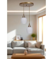 ENZO 2 Lİ TEPSİLİ ESKİTME BEYAZ CAMLI SARKIT