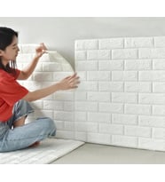 Kendinden Yapışkanlı Esnek Köpük Duvar Kağıdı Paneli 3D Boyutlu Tuğla Desen 10 ADET (Karışık)