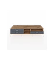 Kronos TV Ünitesi 2 Raflı 3 Çekmeceli  220x59x51 Çam-Çam/Antrasit