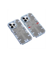 iPhone 14 Pro Kılıf Mekanik Bumper Kapak - Mavi