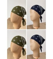 %100 Pamuklu Klasik Desen Unisex 4lü Bandana Seti Renkli Bandana Etnik Desenli A Kalite Bandana