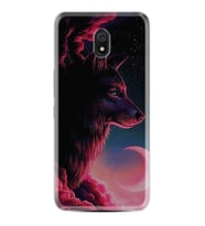 Xiaomi Redmi 8A 8 Pro 9C 9T 10C 11T Pro Kılıf Desenli Silikon Wolf and Moon 1380