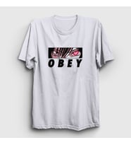 Presmono Unisex Beyaz Obey Lelouch Anime Code Geass T-Shirt 512800tt