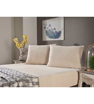Doqu Home Penye Çarşaf Takımı Tek King Size - Krem