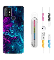INFINIX Hot 8 9 10 11S Hot 10 Play 10T Kılıf Kablo Koruma Spiral Silikon Explosive 1734