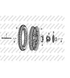 Mondial 150 Sentor Arka Jant 2.50-16 Siyah Orj