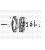 Mondial 150 Sentor Arka Jant 2.50-16 Siyah Orj