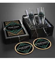 Premium Özel Tasarımlı İsimli Kutusunda İkili Rakı Bardağı Seti