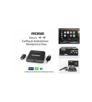 Rose RM-432 4x32GB Auto Android Box–Kablosuz CarPlay & Android Auto Dönüştürücü, YouTube, Netflix