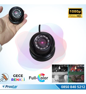 Araçlar Için Mini Metal Dome 2 Mp Full Hd Gece Renkli Görüşlü Kamera Geniş Açılı