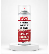 MxS Akrilik Mat Vernik Spreyi 400 ml – Şeffaf Koruyucu Son Kat