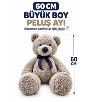 60 cm Peluş Ayı Büyük Boy Premium Kalite Yumuşak Ayıcık Çocuk Sevgili Özel Gün Hediyesi