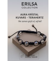 Sertifikalı Aura Kristal Kuvars Terahertz Taşı Bileklik – Her Zaman Güçlü Ol, Saf Kal (Çok Renkli)
