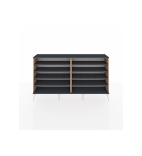 Arges Konsol 8 Raflı  176x30x99 Çam-Antrasit