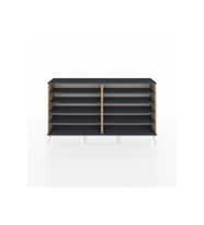 Arges Konsol 8 Raflı  176x30x99 Çam-Antrasit