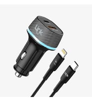 C435 55W Çift PD (30W) & QC (25W) Type-C→Lightning Kablolu (Siyah)