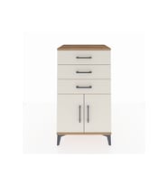 Hyperion Komodin Tek Raflı 3 Çekmeceli 2 Kapaklı 60x44x106 Çam-Aytaşı