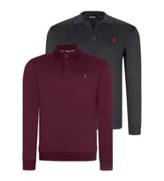 İKİLİ SET V4007 DEWBERRY ERKEK SWEATSHIRT-MOR-LACİVERT