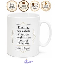 Kişiye Özel İş Günü Motivasyonu Baskılı Kupa Bardak Hediye