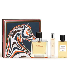 Hermes Terre d'Hermes Parfum 75 ml + 15 ml + Shower Gel 40 ml Erkek Parfüm Seti