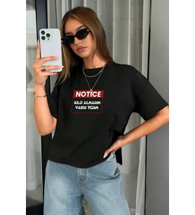 "Kilo Almadım Vardı Yedim" Baskılı Unisex T-shirt/Tişört - TÜM YAŞ GRUPLARI (Siyah)