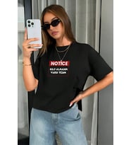 "Kilo Almadım Vardı Yedim" Baskılı Unisex T-shirt/Tişört - TÜM YAŞ GRUPLARI (Siyah)