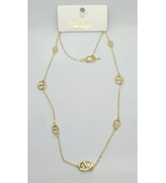 Via Gold Renk Geometrik Detaylı Kolye (max 80 cm)