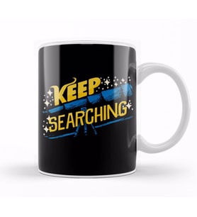 Keep Searching Cute Science Telescope Astronomy Kupa Bardak Porselen